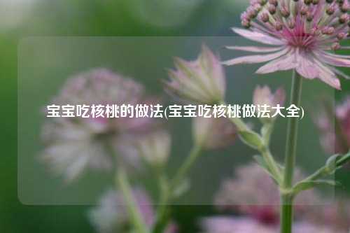 宝宝吃核桃的做法(宝宝吃核桃做法大全)